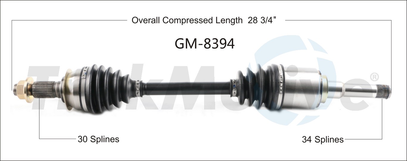 CV Axle Shaft TrakMotive GM-8394