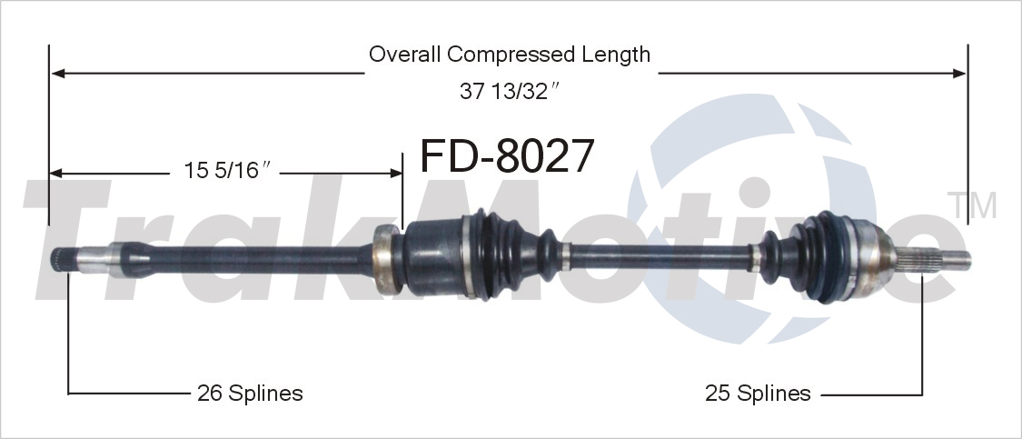 CV Axle Shaft TrakMotive FD-8027