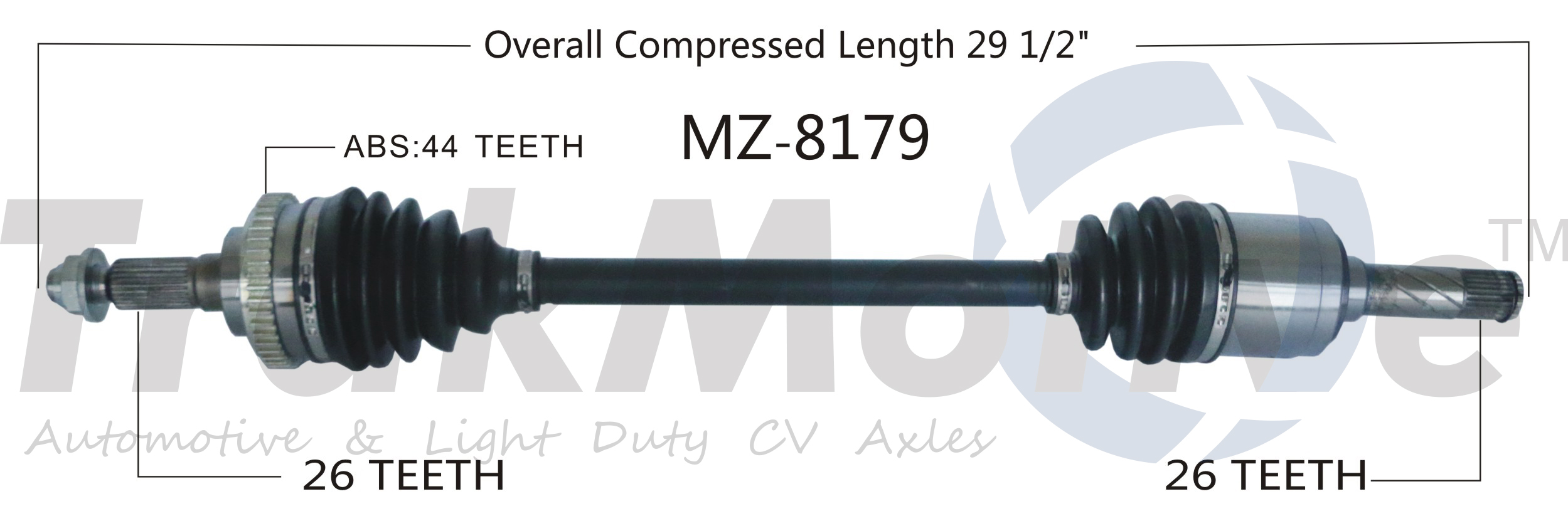 CV Axle Shaft TrakMotive MZ-8179