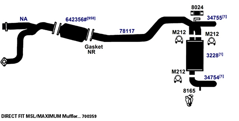 Exhaust Reduction Pipe AP Exhaust 8962