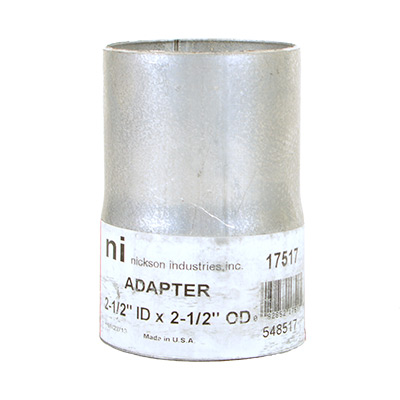 Nickson Exhaust Pipe Adapter, 2 1/2 In. ID to 2 1/2 In. OD