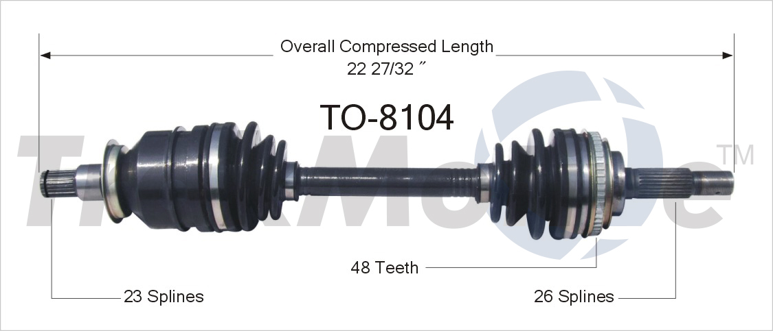 CV Axle Shaft TrakMotive TO-8104