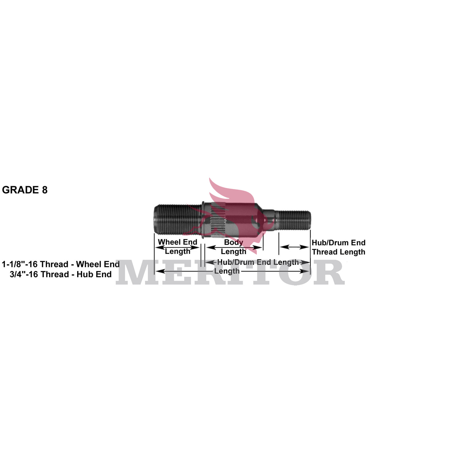 Wheel Stud Meritor R008976R