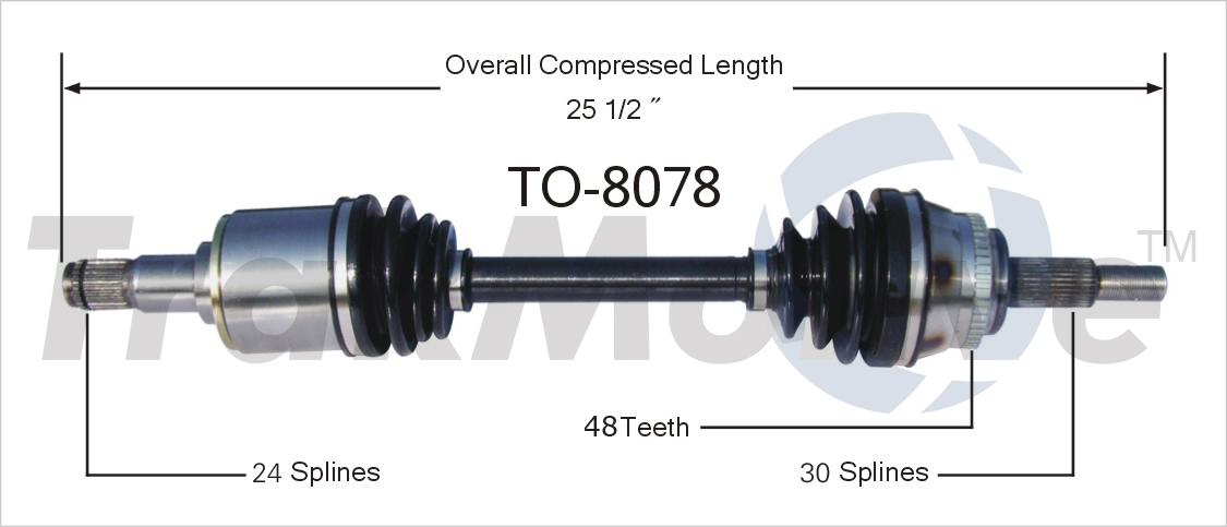 CV Axle Shaft TrakMotive TO-8078