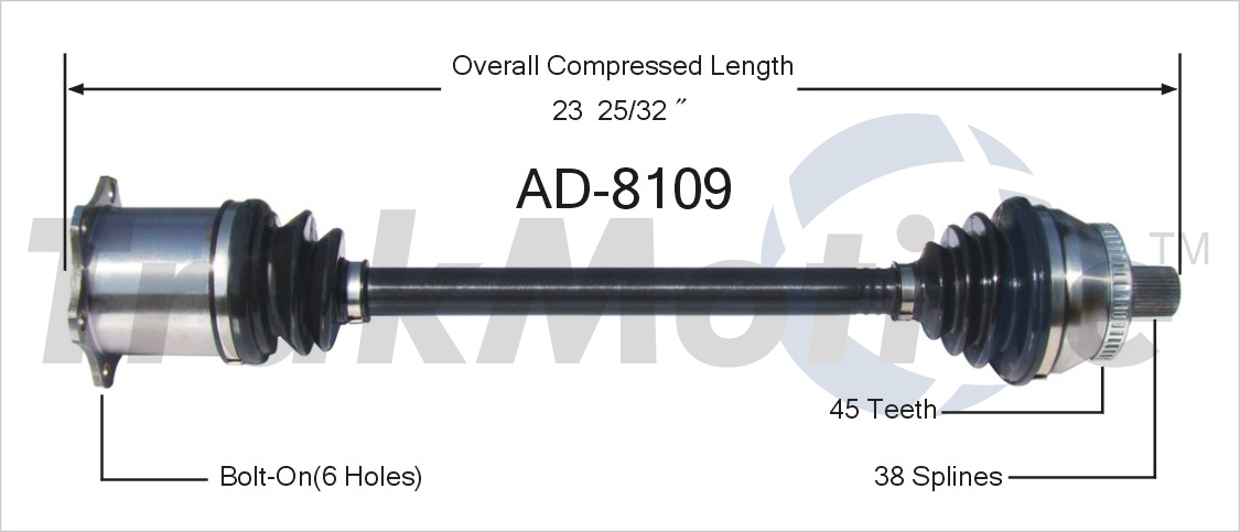 CV Axle Shaft TrakMotive AD-8109
