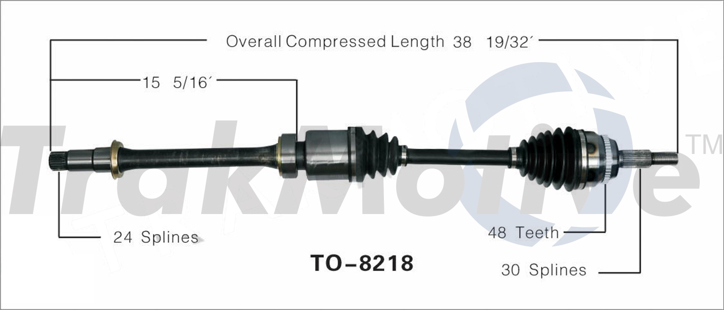 CV Axle Shaft TrakMotive TO8218