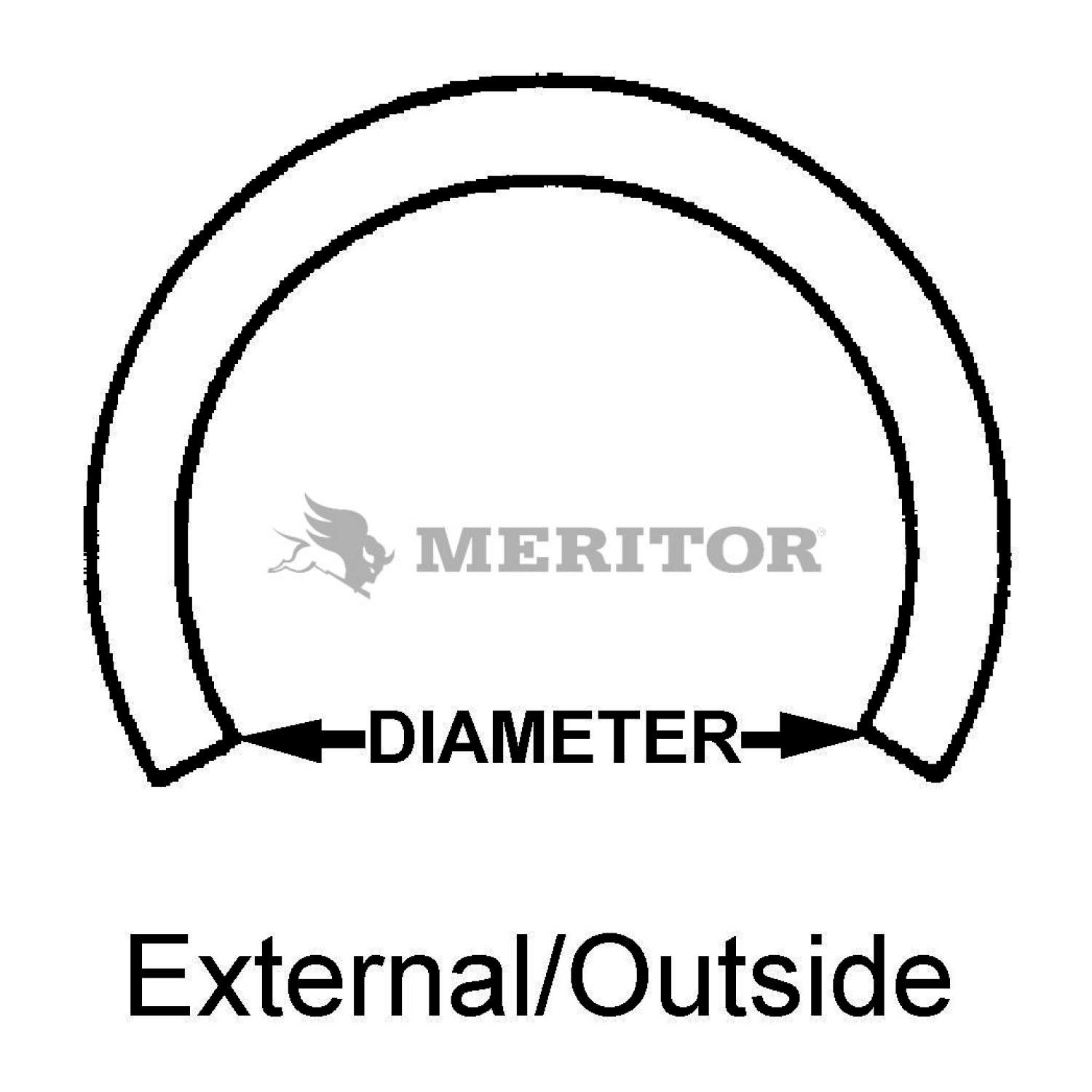 Drive Axle Shaft Snap Ring Meritor RRER162