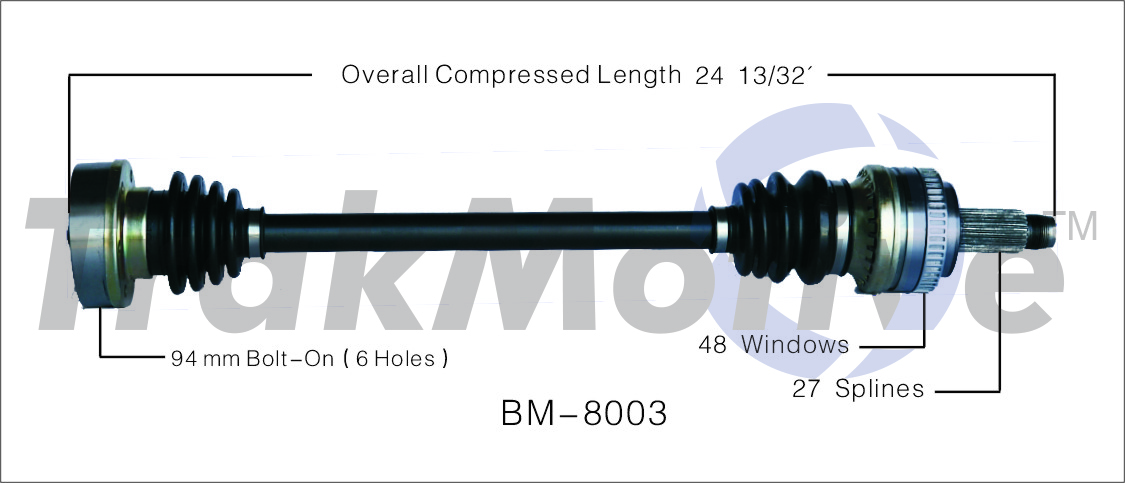 CV Axle Shaft TrakMotive BM-8003