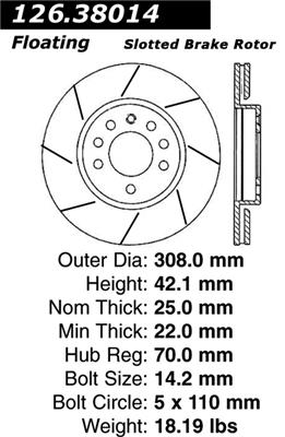 Disc Brake Rotor Centric Parts 126.38014