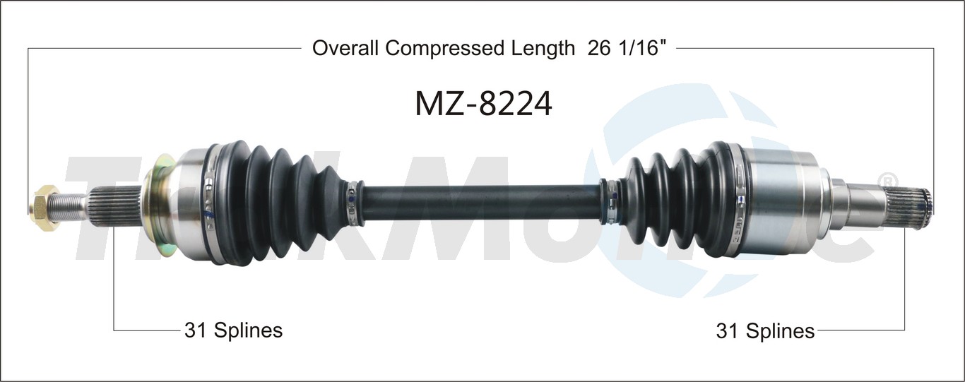 CV Axle Shaft TrakMotive MZ-8224