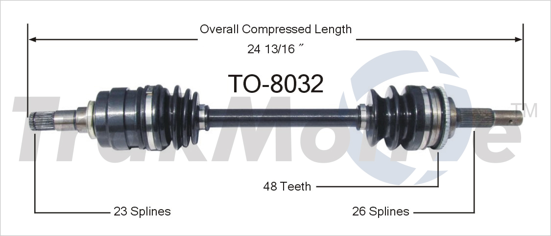 CV Axle Shaft TrakMotive TO-8032