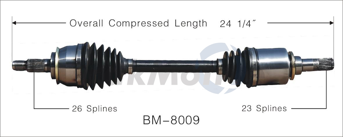 CV Axle Shaft TrakMotive BM-8009