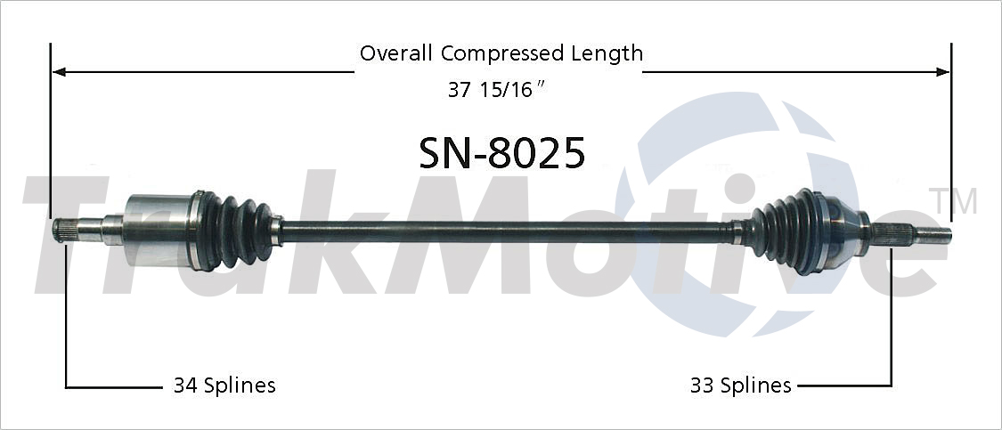 CV Axle Shaft TrakMotive SN-8025