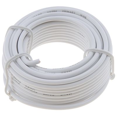 Dorman White 14 Gauge Primary Wire, 20 Ft.