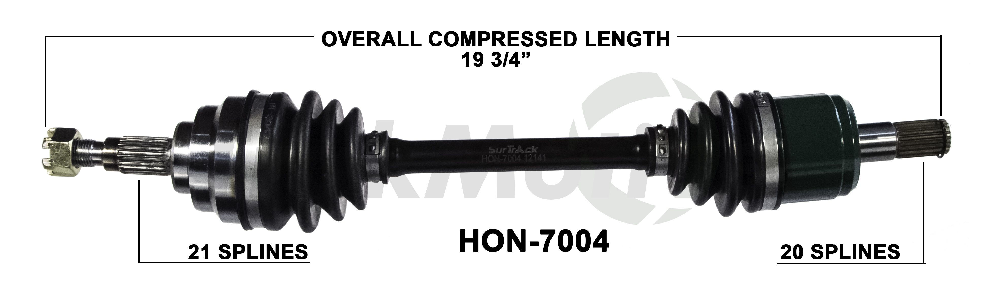CV Axle Assembly TrakMotive HON-7004