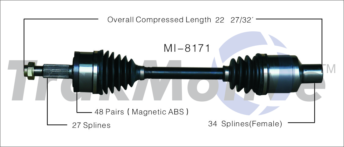 CV Axle Shaft TrakMotive MI-8171