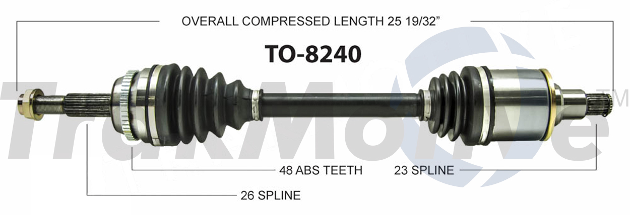 CV Axle Shaft TrakMotive TO8240