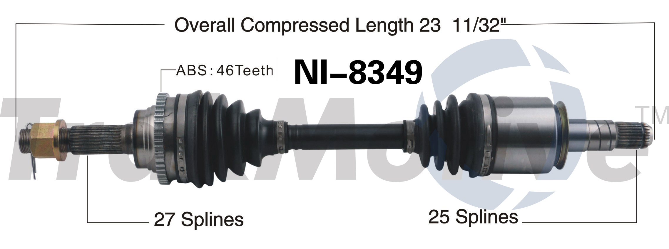 CV Axle Shaft TrakMotive NI-8349