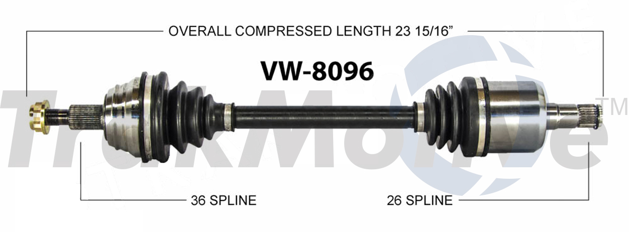 CV Axle Shaft TrakMotive VW-8096