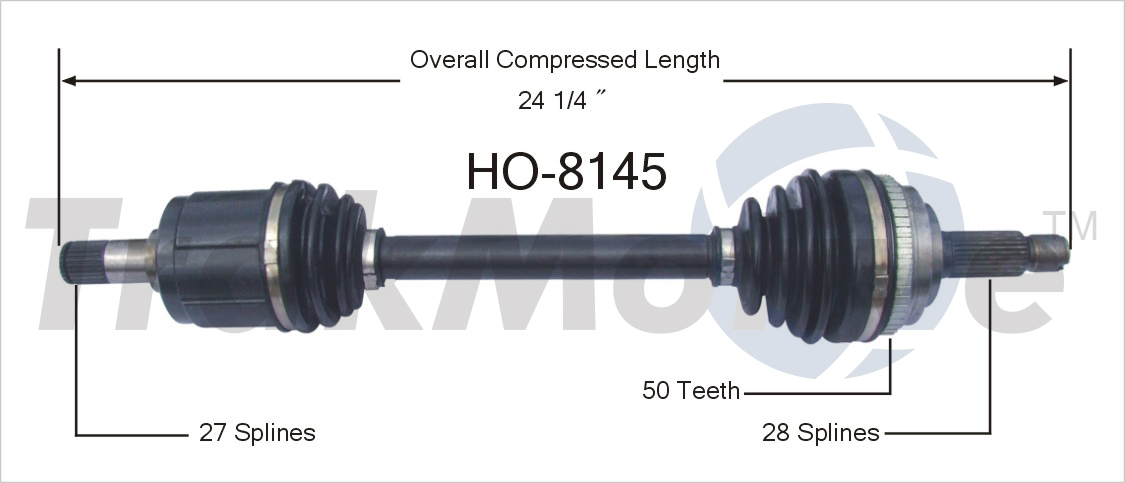 CV Axle Shaft TrakMotive HO-8145