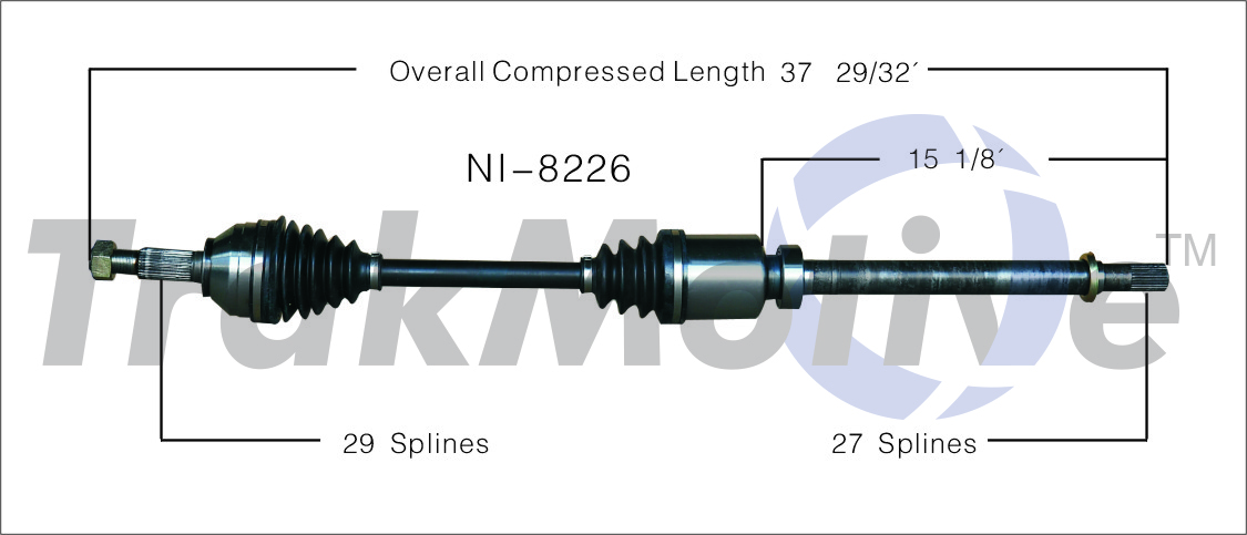 CV Axle Shaft TrakMotive NI-8226