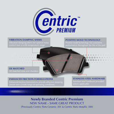 Disc Brake Pad Set Centric Parts 300.07920