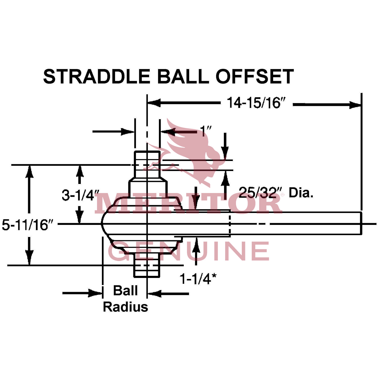 Axle Torque Rod Meritor A3106E161