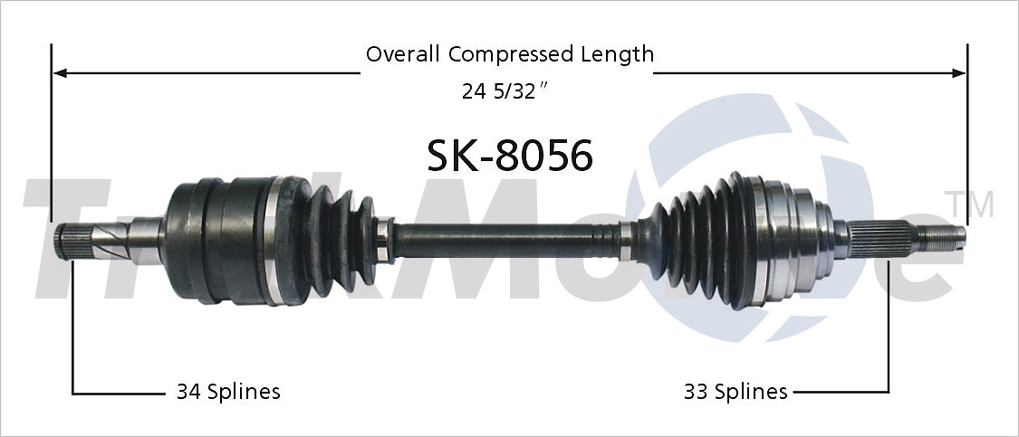 CV Axle Shaft TrakMotive SK-8056