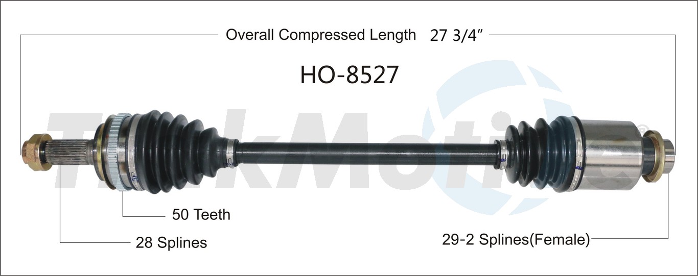 CV Axle Shaft TrakMotive HO-8527