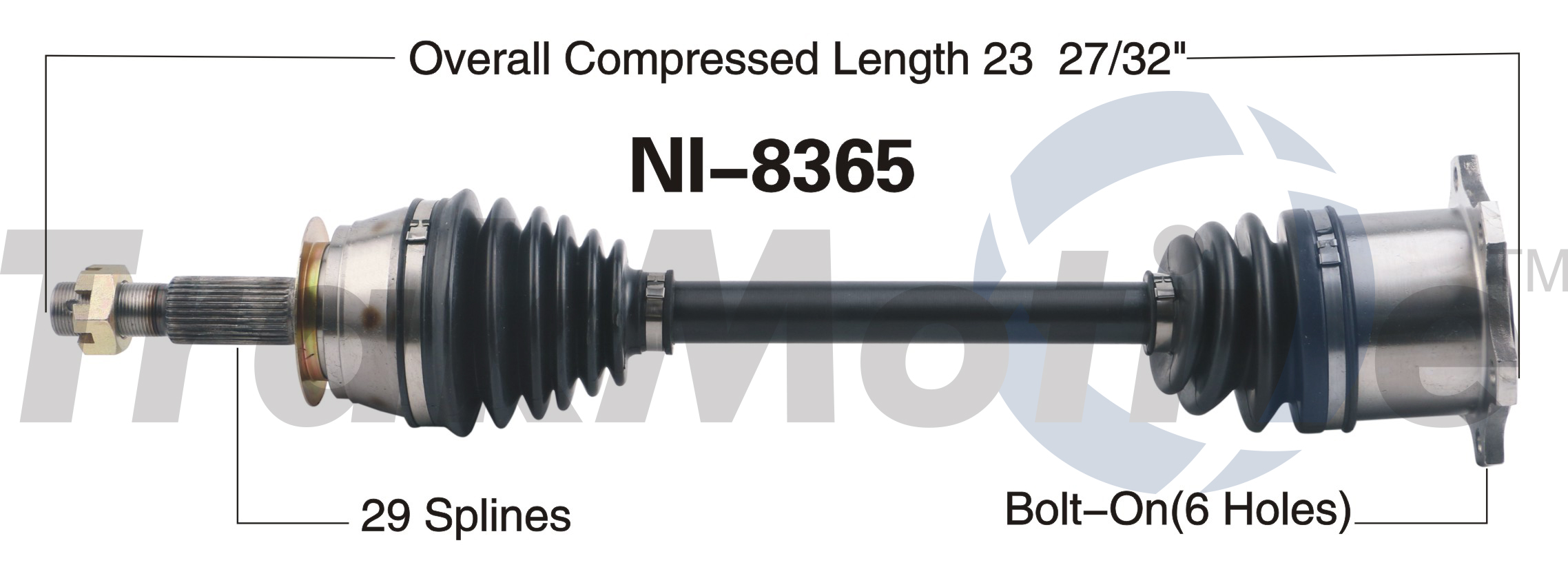 CV Axle Shaft TrakMotive NI-8365