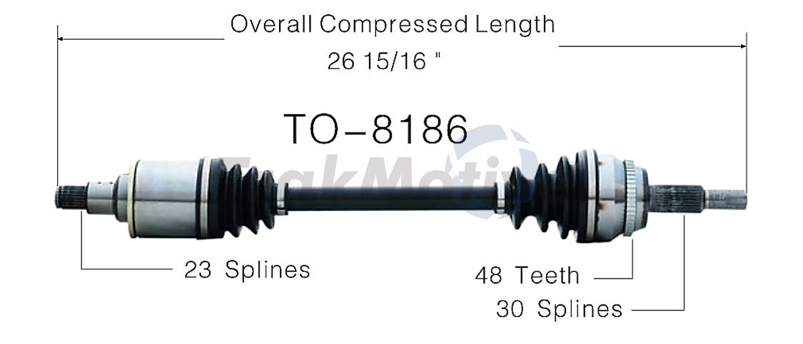CV Axle Shaft TrakMotive TO-8186
