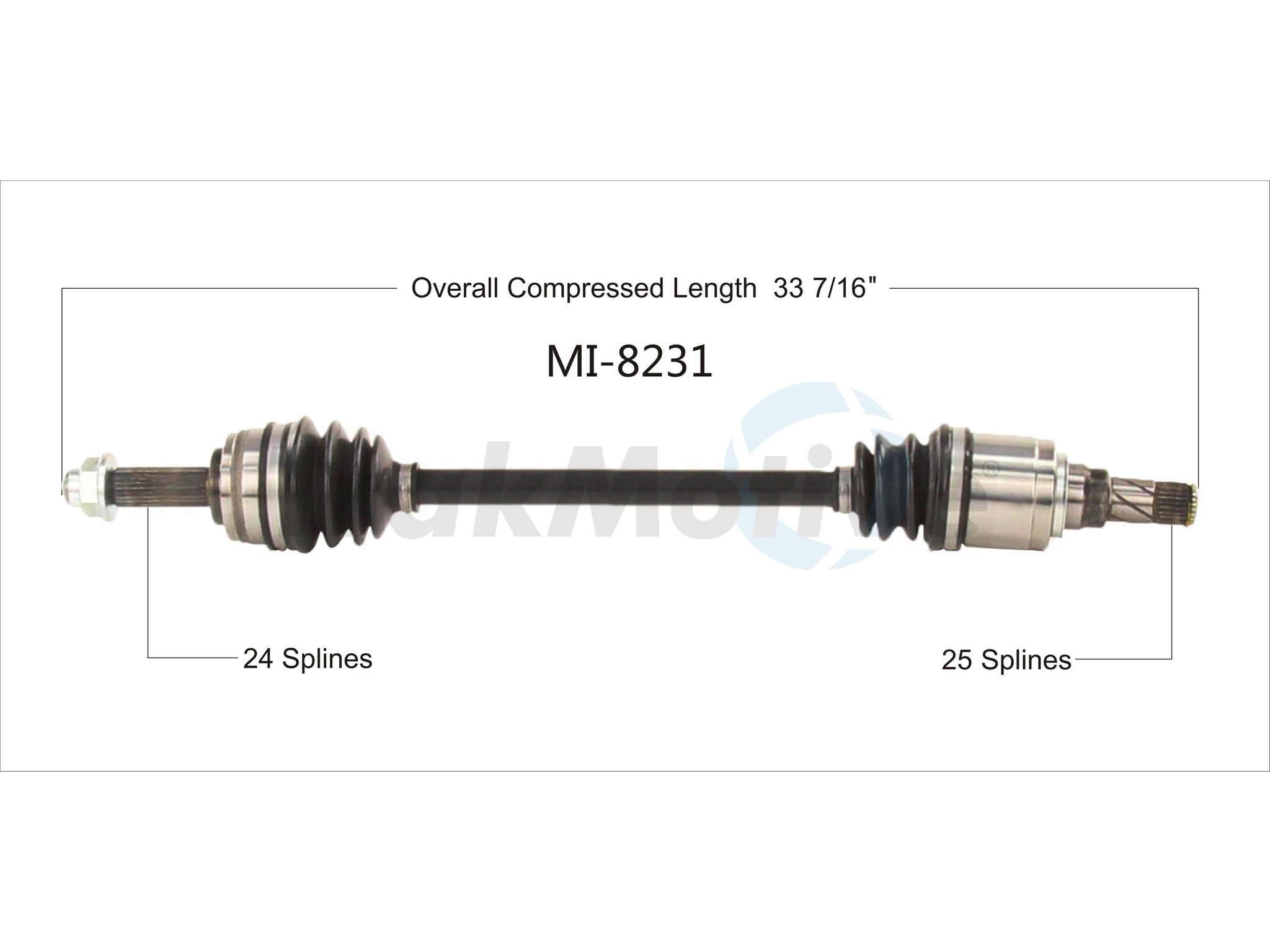 CV Axle Shaft TrakMotive MI-8231