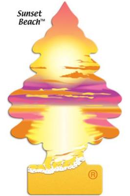 Little Trees Hanging Air Freshener, Sunset Beach, 3 Pack