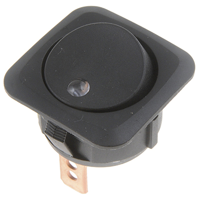 Dorman Round Rocker Switch, LED Black/Blue