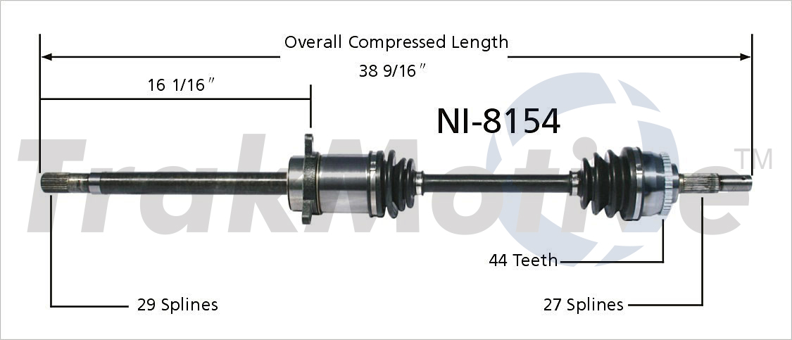 CV Axle Shaft TrakMotive NI-8154