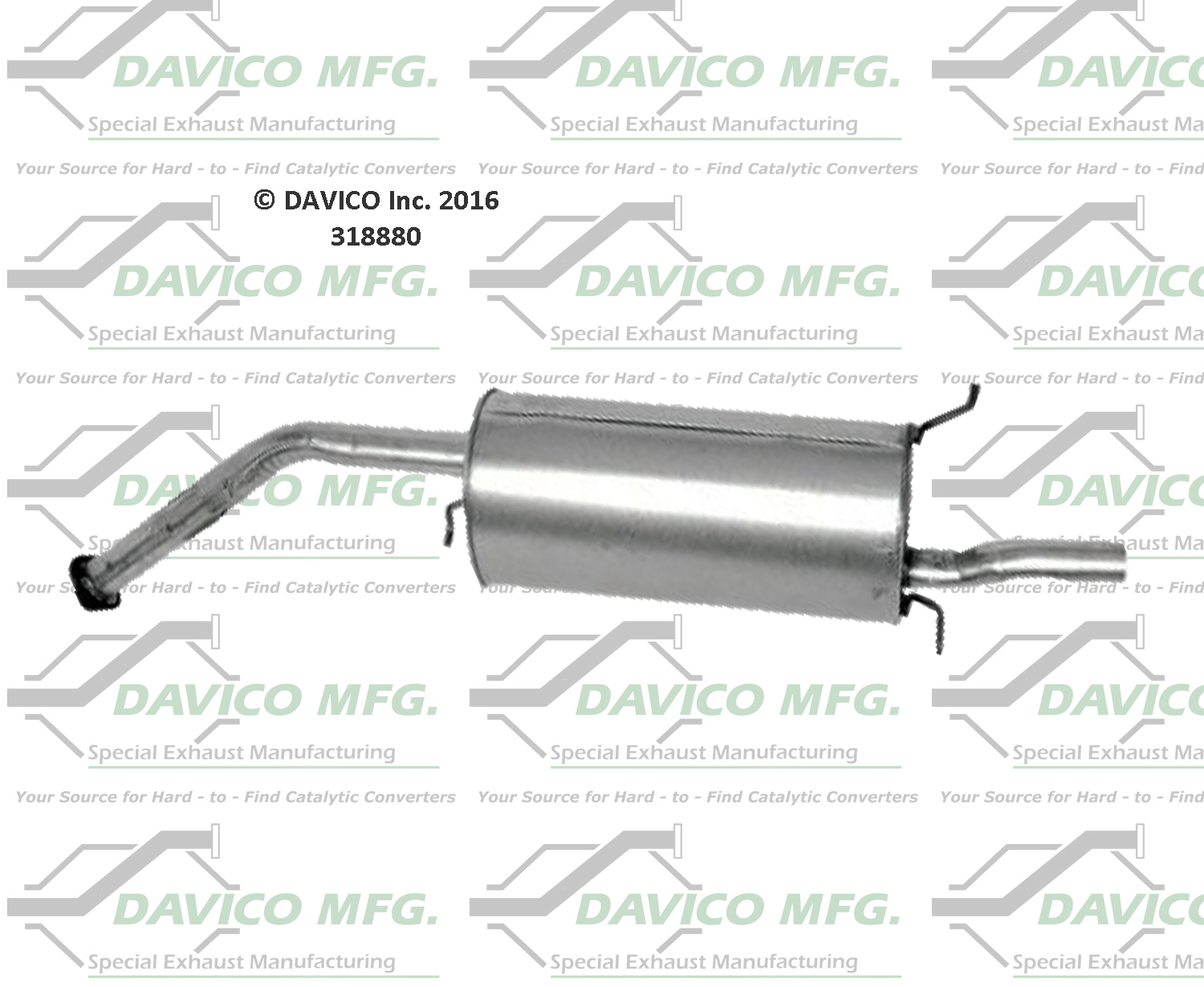 Exhaust Muffler Assembly Davico Mfg 318880