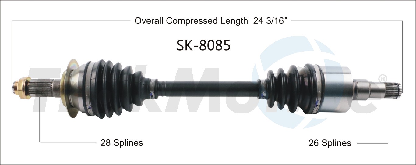 CV Axle Shaft TrakMotive SK-8085