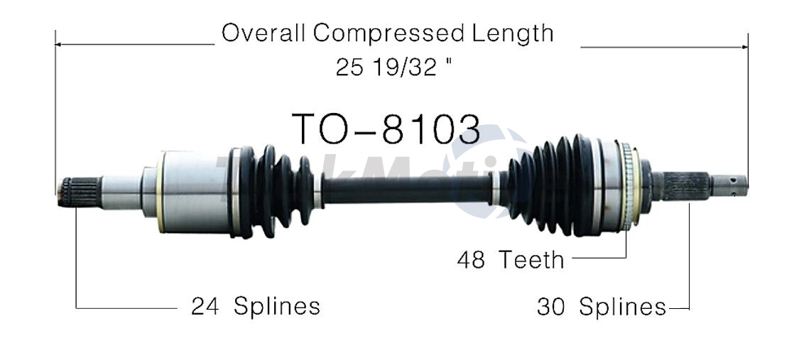 CV Axle Shaft TrakMotive TO-8103