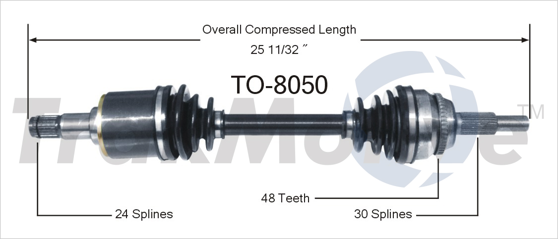 CV Axle Shaft TrakMotive TO-8050