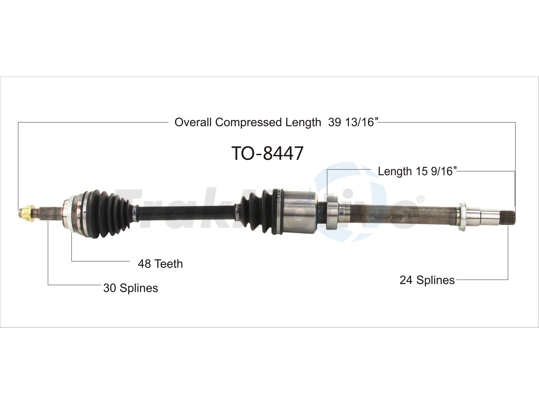 CV Axle Shaft TrakMotive TO-8447