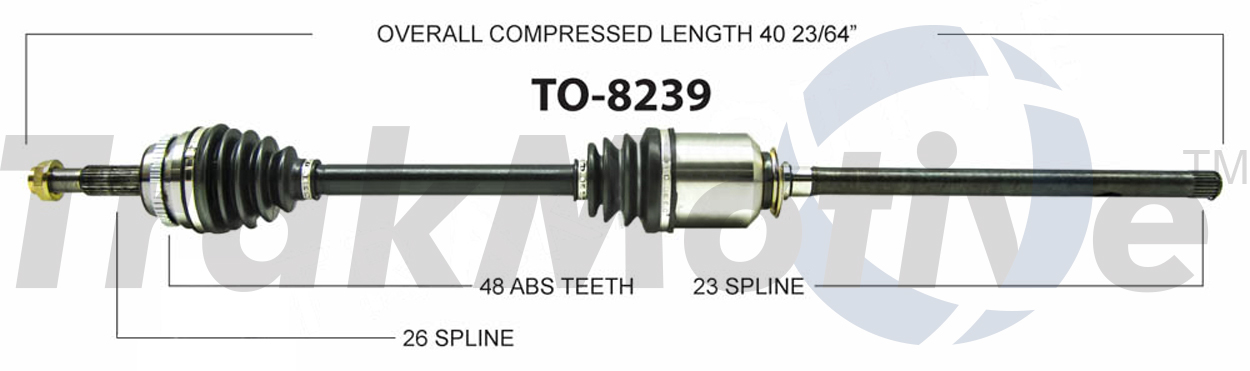 CV Axle Shaft TrakMotive TO-8239