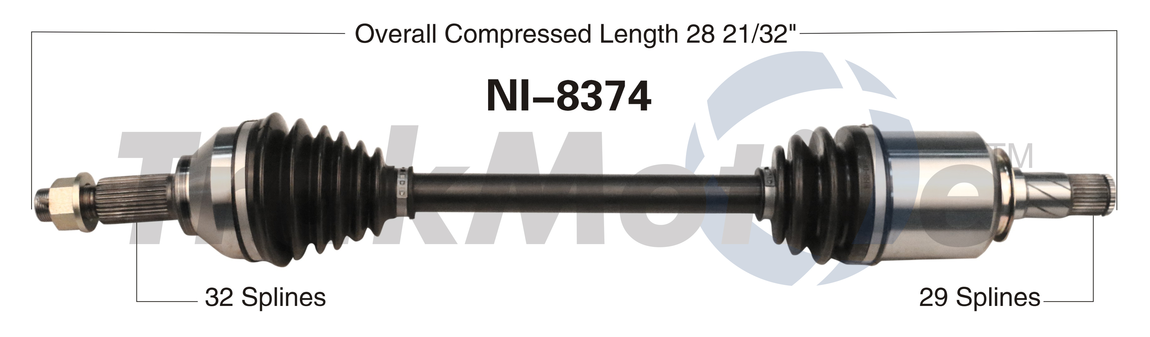 CV Axle Shaft TrakMotive NI-8374