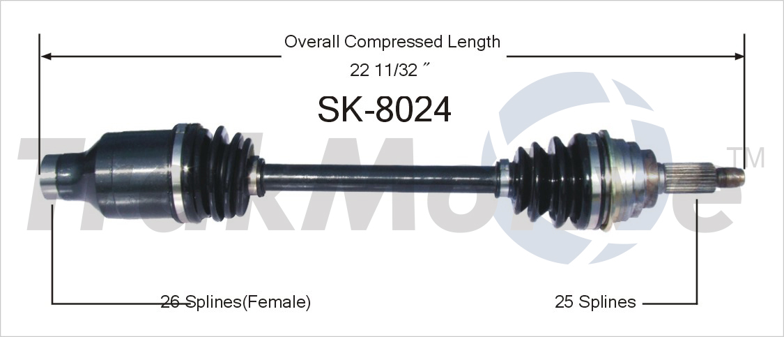 CV Axle Shaft TrakMotive SK-8024
