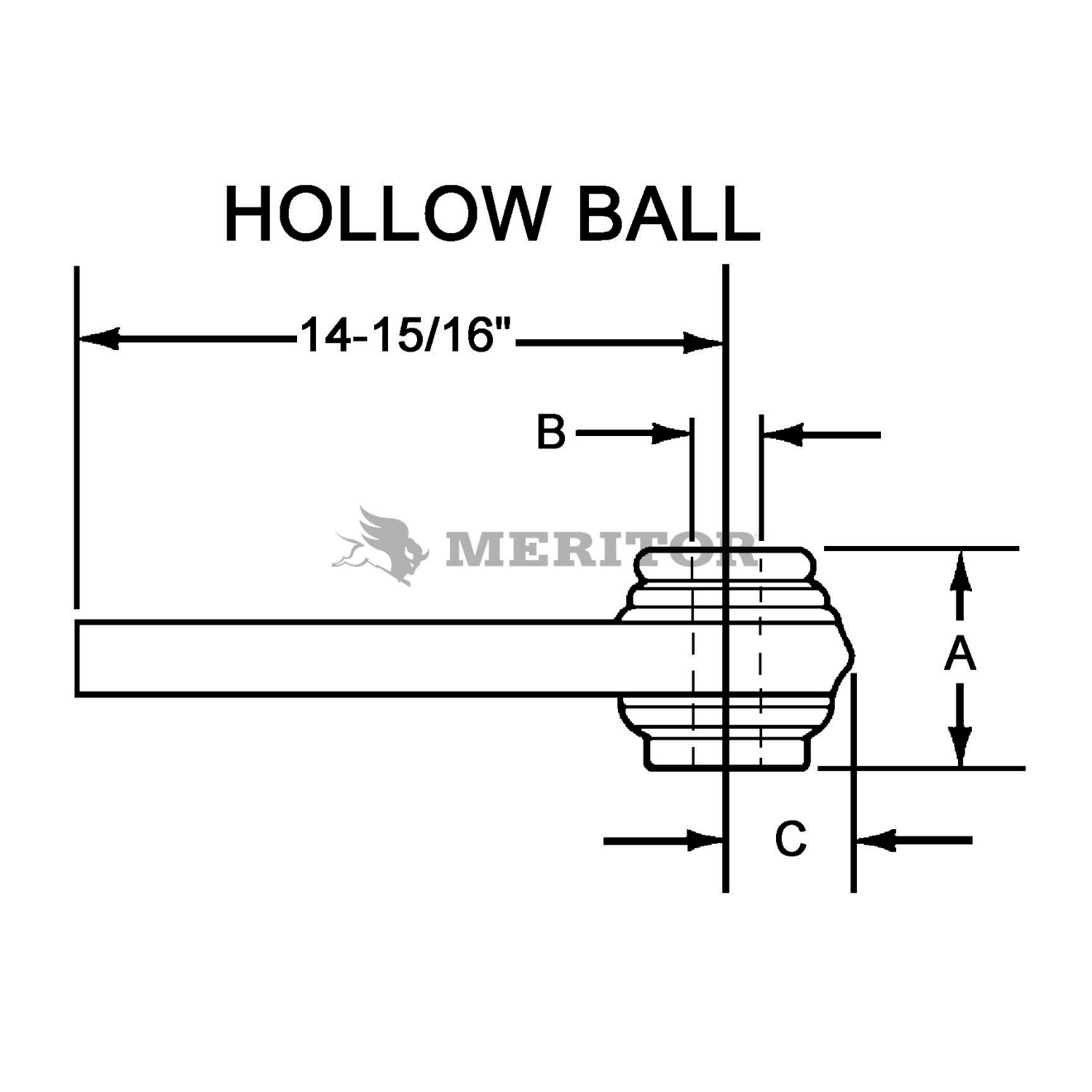Axle Torque Rod Meritor A3106Z156