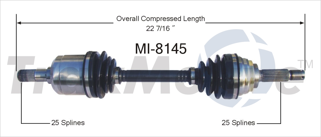 CV Axle Shaft TrakMotive MI-8145