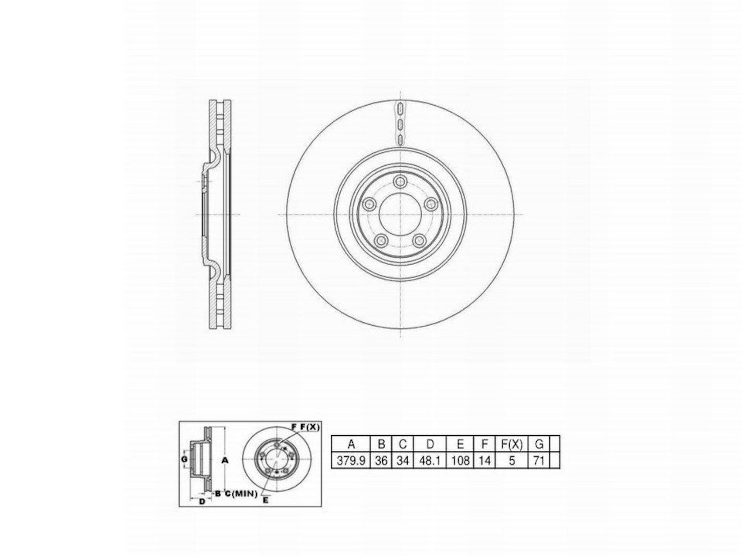 Disc Brake Rotor Perfect Stop PS901706HC