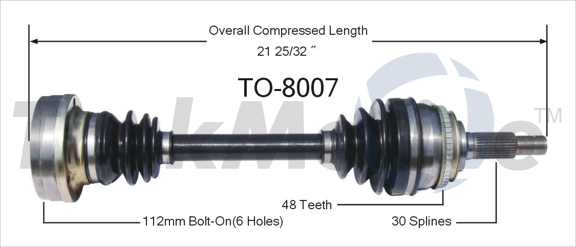 CV Axle Shaft TrakMotive TO-8007
