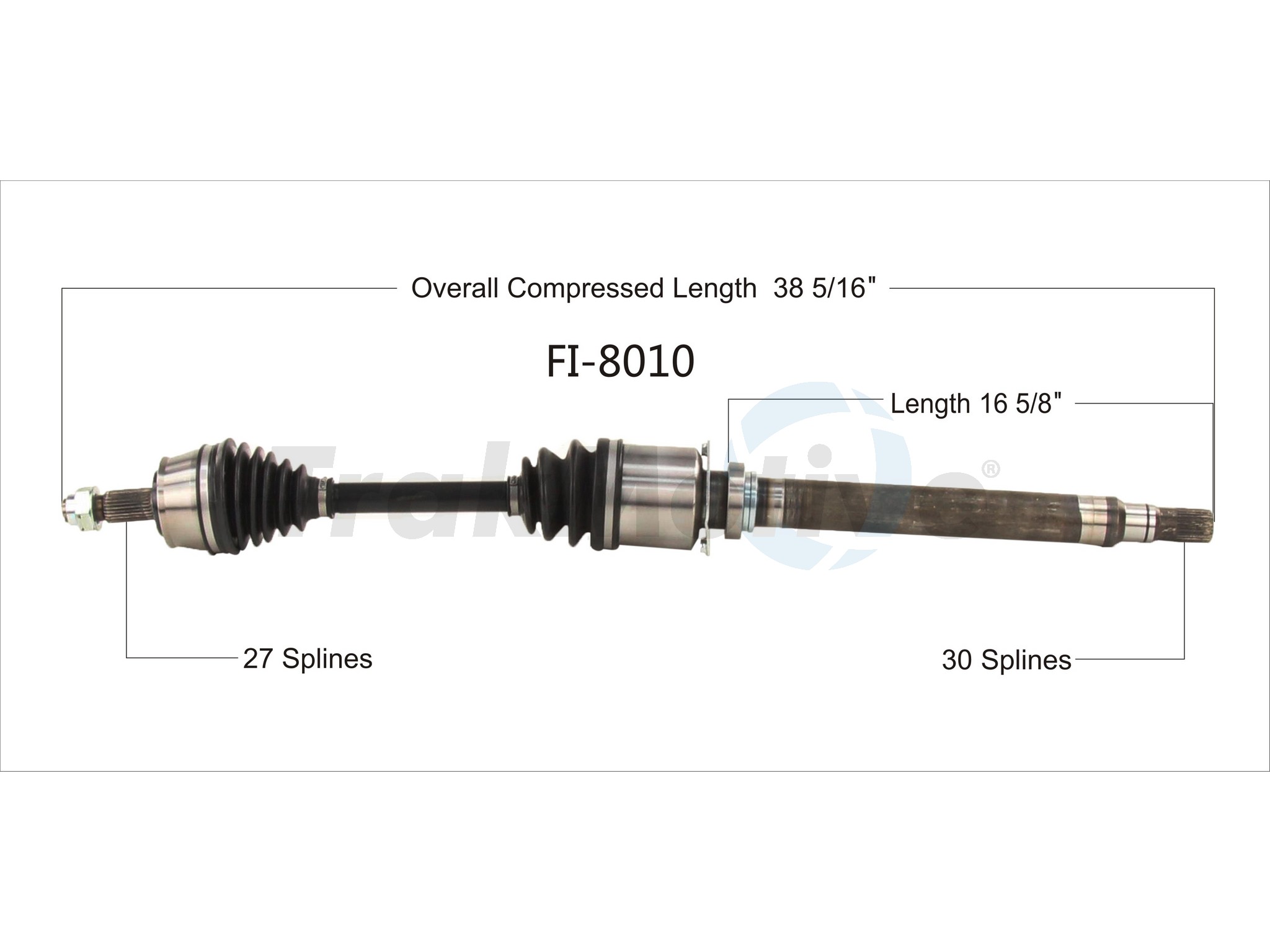 CV Axle Shaft TrakMotive FI-8010