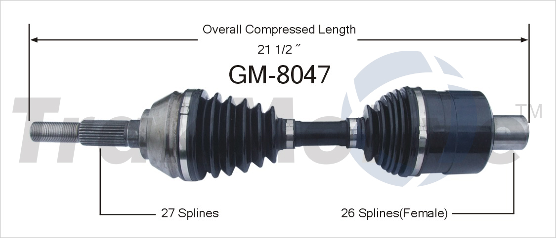CV Axle Shaft TrakMotive GM-8047