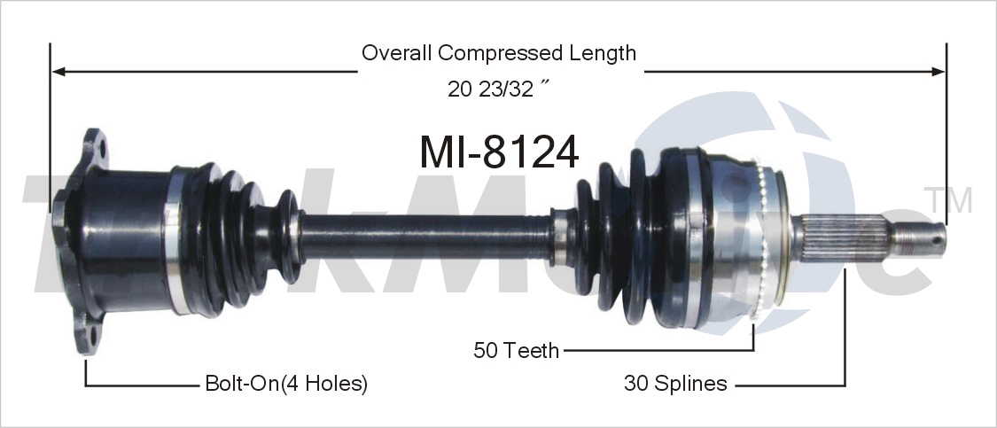 CV Axle Shaft TrakMotive MI-8124